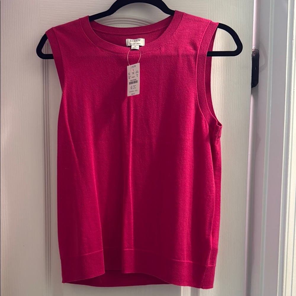 JCrew hot pink sweater shell. New with tags.